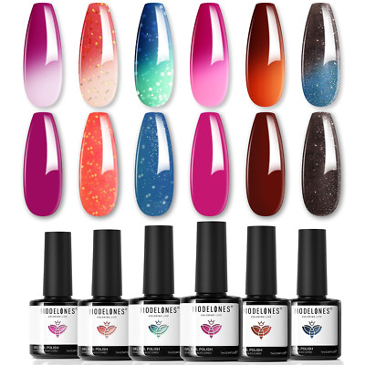 Juego De Esmaltes De Uñas En Gel Ojos De Gato Temperatura Cambio De Color