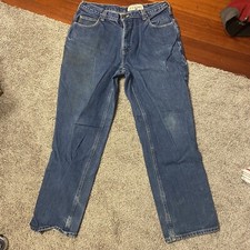 Carhartt FR 34x31 Flame Resistant Men s Carpenter Pocket Blue Denim Jeans