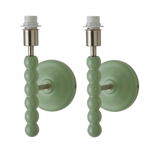 Pair Of Wall Light Fittings Bobbin Base Bedside Living Room Reading Lights - Picture 16 of 24