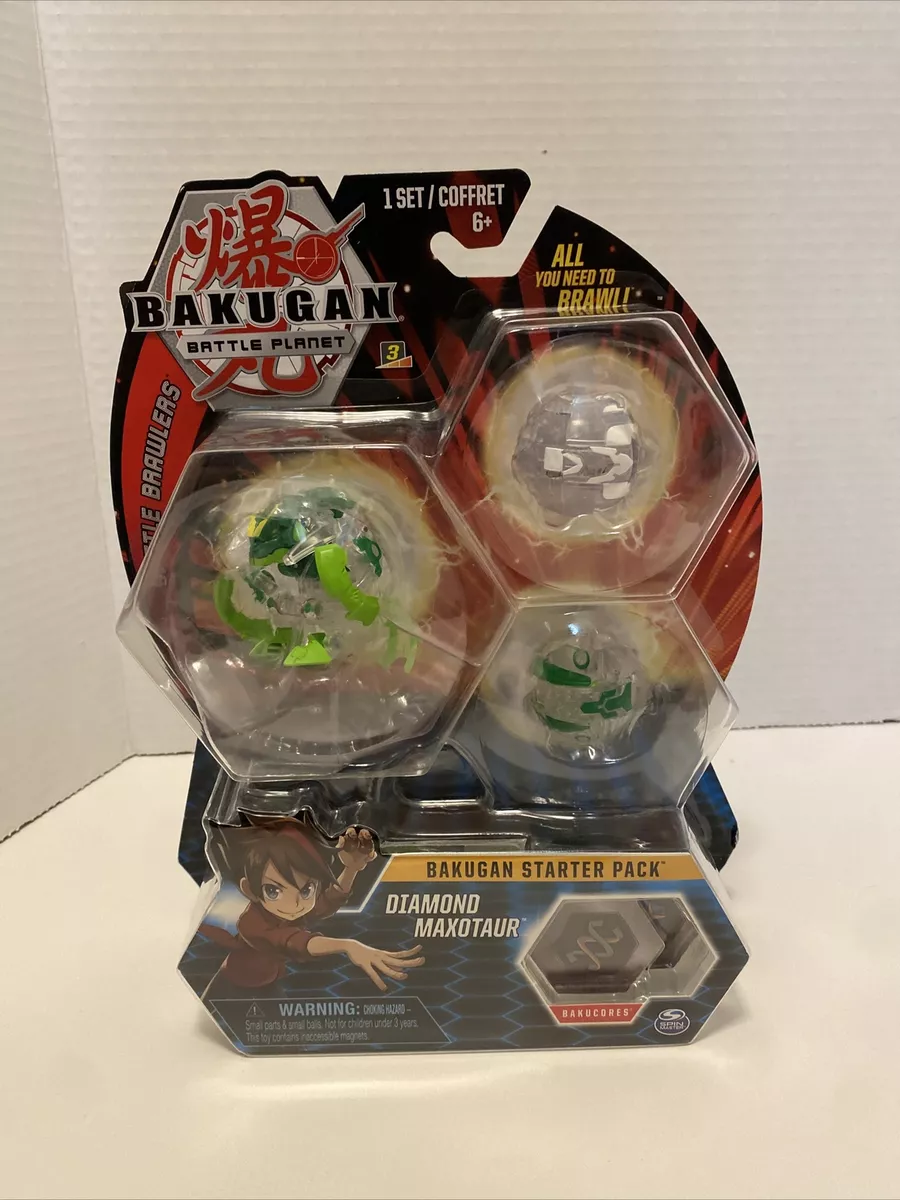 BAKUGAN BATTLE PLANET STARTER DIAMOND 3-PACK - ULTRA MAXOTAUR, PEGATRIX &  TROX