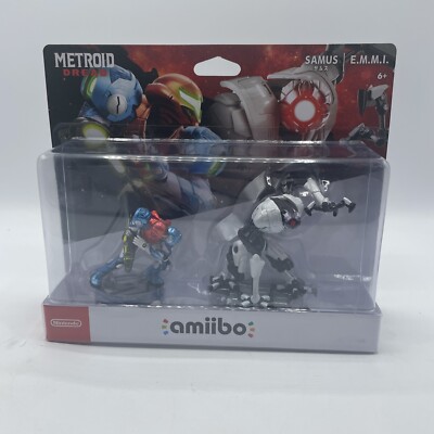 Nintendo amiibo Metroid Dread - Samus & E.M.M.I. Figures (2 Pack Set), Brand New