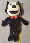 Felix The Cat Large Plush Stuffed Animal Open Mouth Bow Tie Version 16.5" Clean