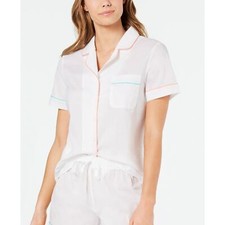 Charter Club, Notch Collar Woven Cotton Pajama Top, M