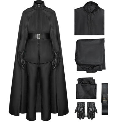 V Cosplay Costumes Movie Vendetta Swordsman Black Uniform Cloak Halloween Mask