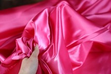 Fuchsia Silky Bridal Satin Fabric by the yard 60" Wide 397