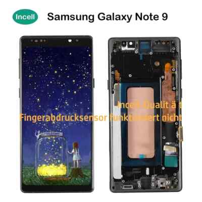 Für Samsung Galaxy Note 9 Display Full TFT mit Rahmen Ersatzteil Schwarz