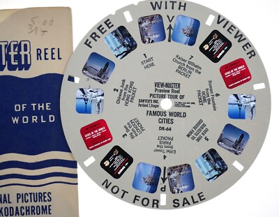 View-Master DR-64 Demo Preview Reel FAMOUS WORLD CITIES - GAF