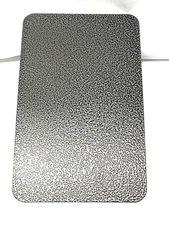 Metal Sheet Hammer Vein Texture Power Coat Silver Black 5” x 8” x .06”