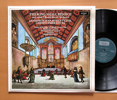 ZRG 855 The King Shall Rejoice Chapel Royal Anthems 1977 Argo NM/EX + insert