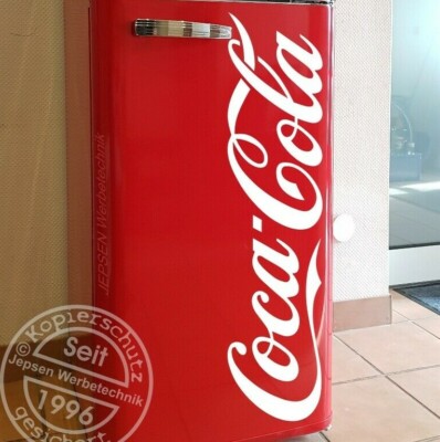 Aufkleber Coca Cola 120x35cm für ihren Kühlschrank Auto Tür Fenster Farbauswahl