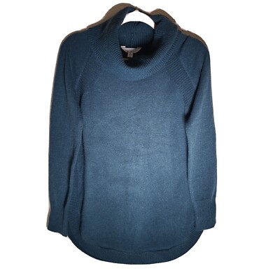 Time Tru Green Pullover Long Sleeve Turtleneck Sweater sz S 4-6 New