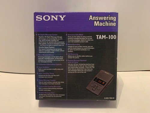 CIB Sony TAM-100 Digital Answering Machine - Zdjęcie 2 z 8