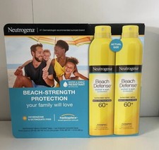 Neutrogena Beach Defense Body Sunscreen Spray Lotion SPF 60-2 Pack 8.5 OZ Each