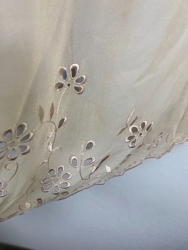 La Perla Beige Silk Dress size 2 Made in Italy Sheer Lightweight 3/4 Sleeves - Picture 16 of 19