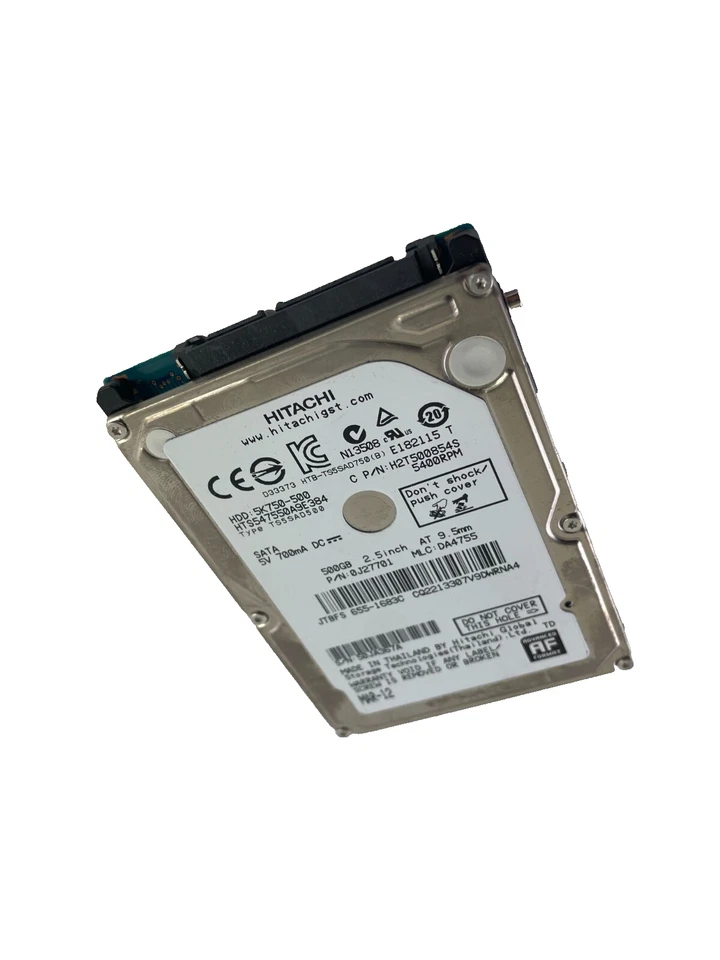 Hitachi Model HTS547550A9E384 SATA 5400RPM Internal Hard Drive 500GB Cache 8 MB - Image 3 of 3