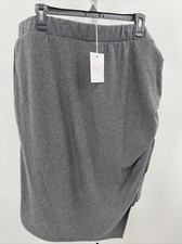 Ryllace Women's Elastic Waist Faux Wrap Skirt Charcoal Gray Plus 2X NWT AA3 -3