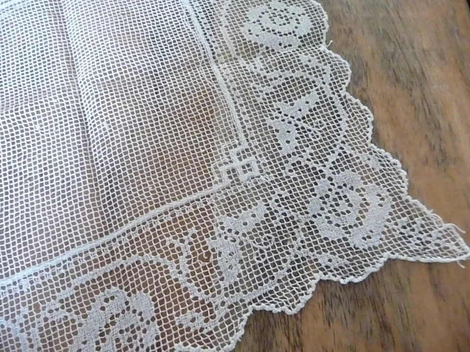 Pochette  en tulle brodé beige ( 20 x 19.5 cms ) ref 20 - Photo 3/3