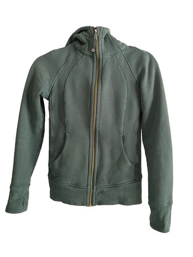 Green Lululemon Scuba Full-Zip Hoodie Women’s Size 2
