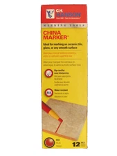  C.H. Hanson China Marker Red Lumber Crayon Package of 12 markers #10390  NEW