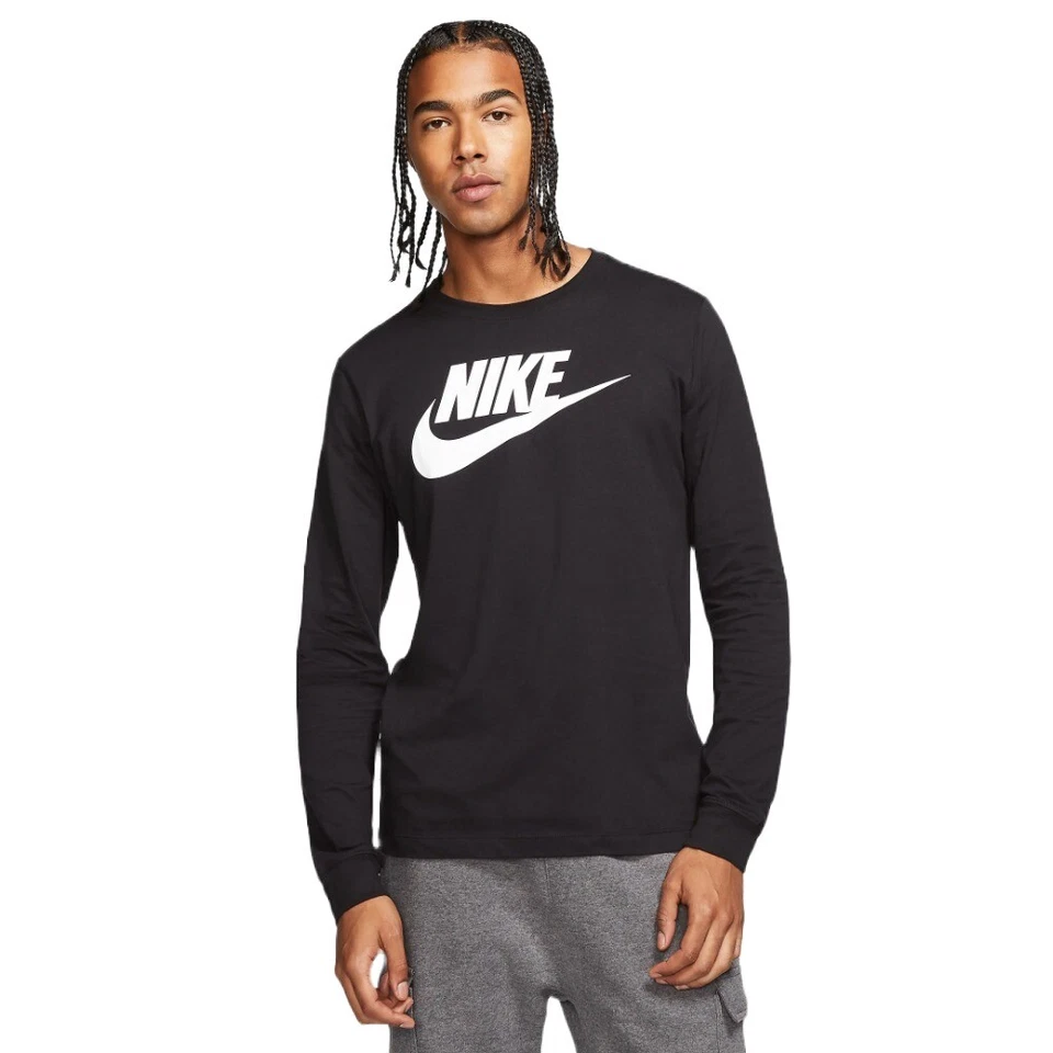 Nike Para Hombre Camisa Manga Larga Ropa Deportiva Swoosh Logo Atlético Estilo Deportivo Camiseta