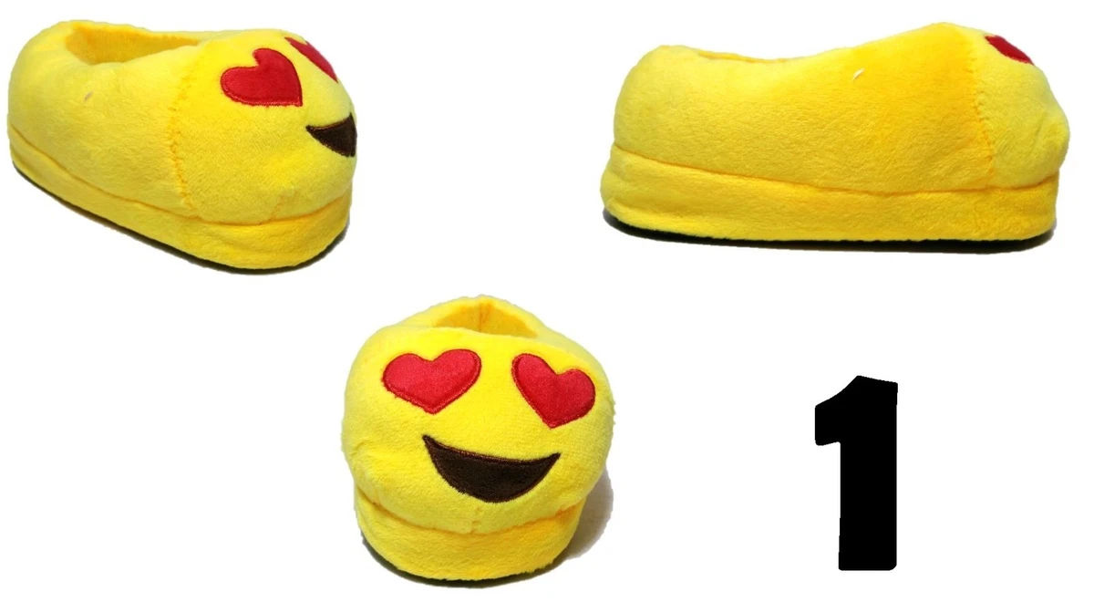MOPPINE PANTOFOLE EMOTICON UOMO DONNA BAMBINO FACCINE IDEA REGALO DAL 25 AL 41