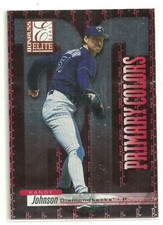 2001 Donruss Elite Primary Colors Red #PC18 Randy Johnson sn # 308/975
