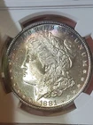 1881 S $1 Morgan Dollar MS65 NGC Toned