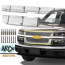 Fits 2004-2012 Chevy Colorado Billet Grille Chrome Front Main Upper Grill Insert