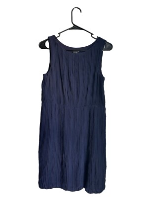 Theory Navy Blue Size 2 Silk Crinkle Pleated Sleeveless Cocktail Flowy Dress | eBay Theory Navy Blue Size 2 Silk Crinkle Pleated Sleeveless Cocktail Flowy Dress | eBay