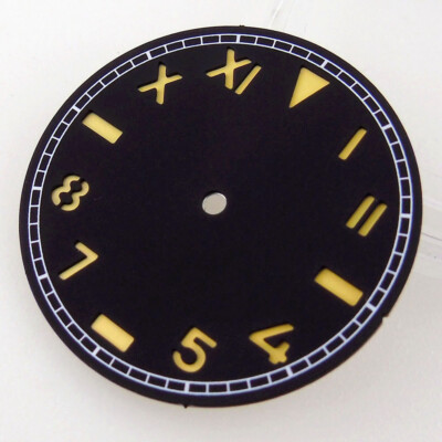 Esfera de reloj negra de 31mm, compatible con NH35 NH36 ETA 2836 2824 Miyota 8205/8215/821A