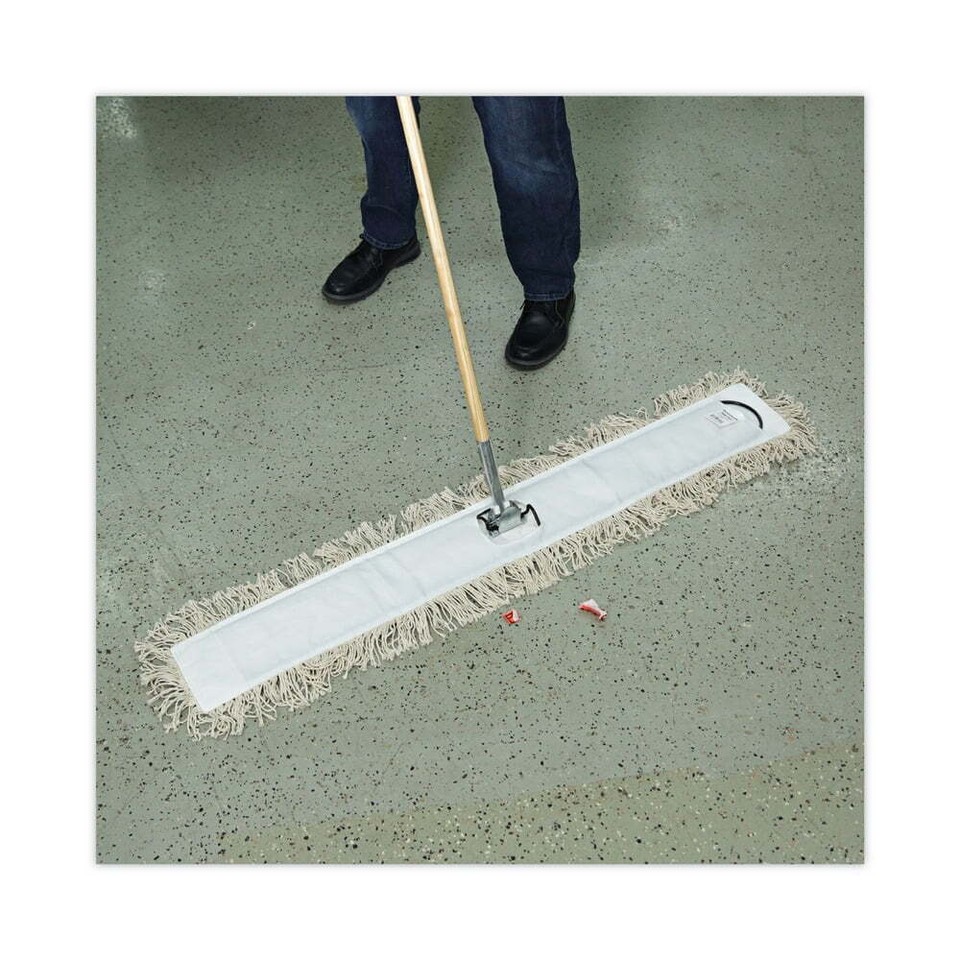 Industrial Dust Mop Head, Hygrade Cotton, 48W X 5D, White eBay