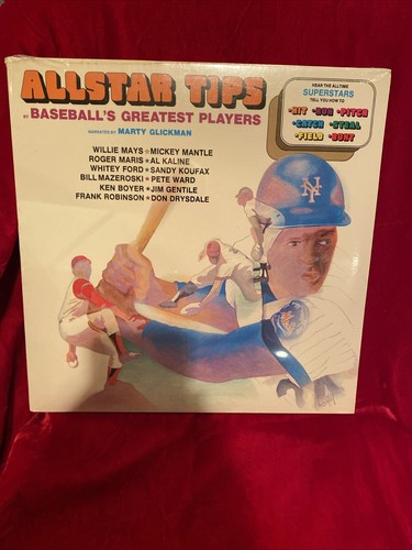 Allstar Tips Baseball's Greatest Players LP record SEALED-Mays, Mantle, Koufax..