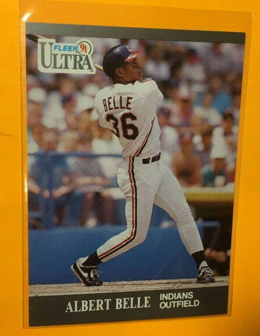 ALBERT BELLE 1991 FLEER ULTRA BASEBALL CARD #107 CLEVELAND INDIANS + BONUS cards