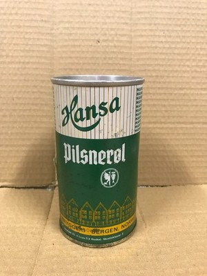 Vintage Hansa Pilsnerol Empty Pull Top Beer Can - Bergen, Norway