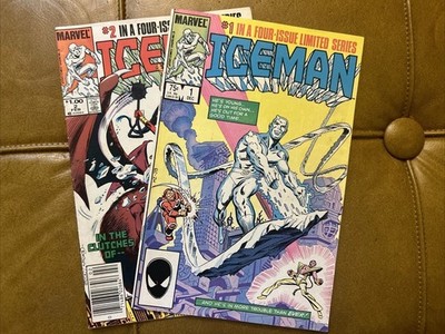 VINTAGE LOT of 2 ICEMAN #1 #2 of FOUR-ISSUE LIMITED SERIES Comic Books 1984-1985