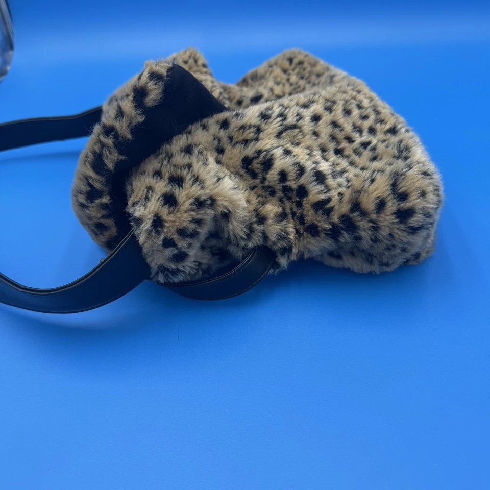 Bolsa de ombro de pele sintética com estampa de leopardo 100% acrílica alça preta vintage Y2K - Imagem 3 de 4