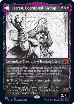 Jerren, Corrupted Bishop (Showcase) - 316 - NM - Innistrad: Midnight Hunt