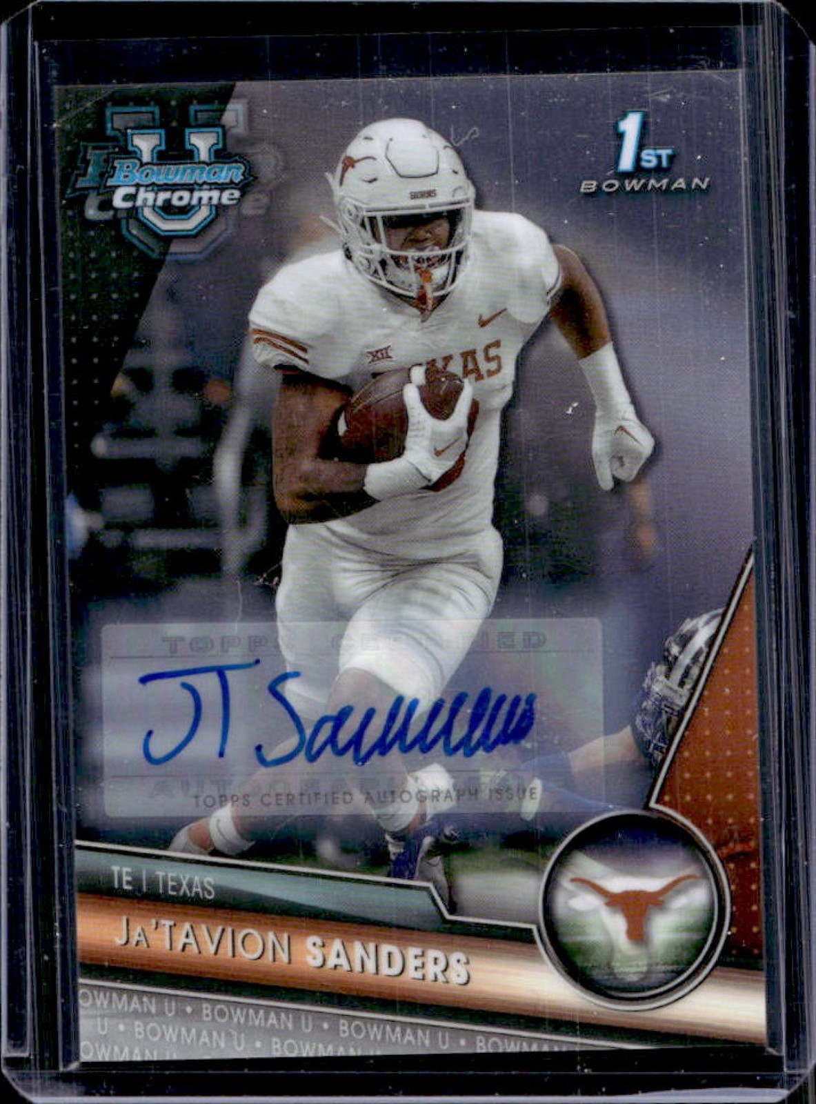 2023 Bowman Chrome U Ja Tavion Sanders Prospect Auto #158 Longhorns