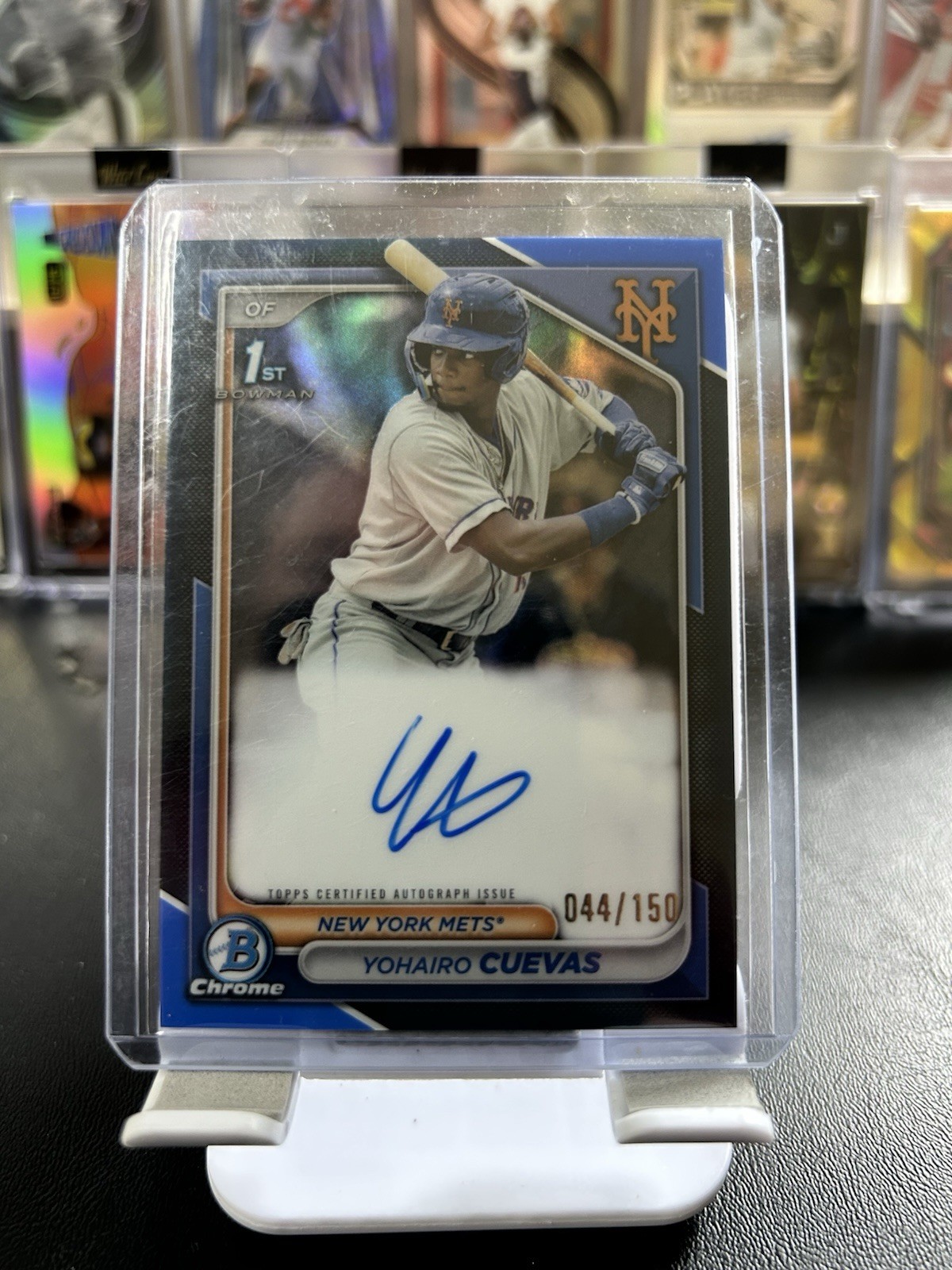 2024 Bowman Chrome Yohairo Cuevas Blue Rookie Auto /150 #CPA-YCU 1st Bowman