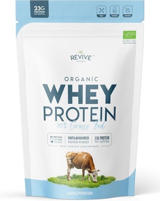 Bio Whey Protein Pulver 400g - Gras gefüttert Geschmacksneutrales Eiweiß... 