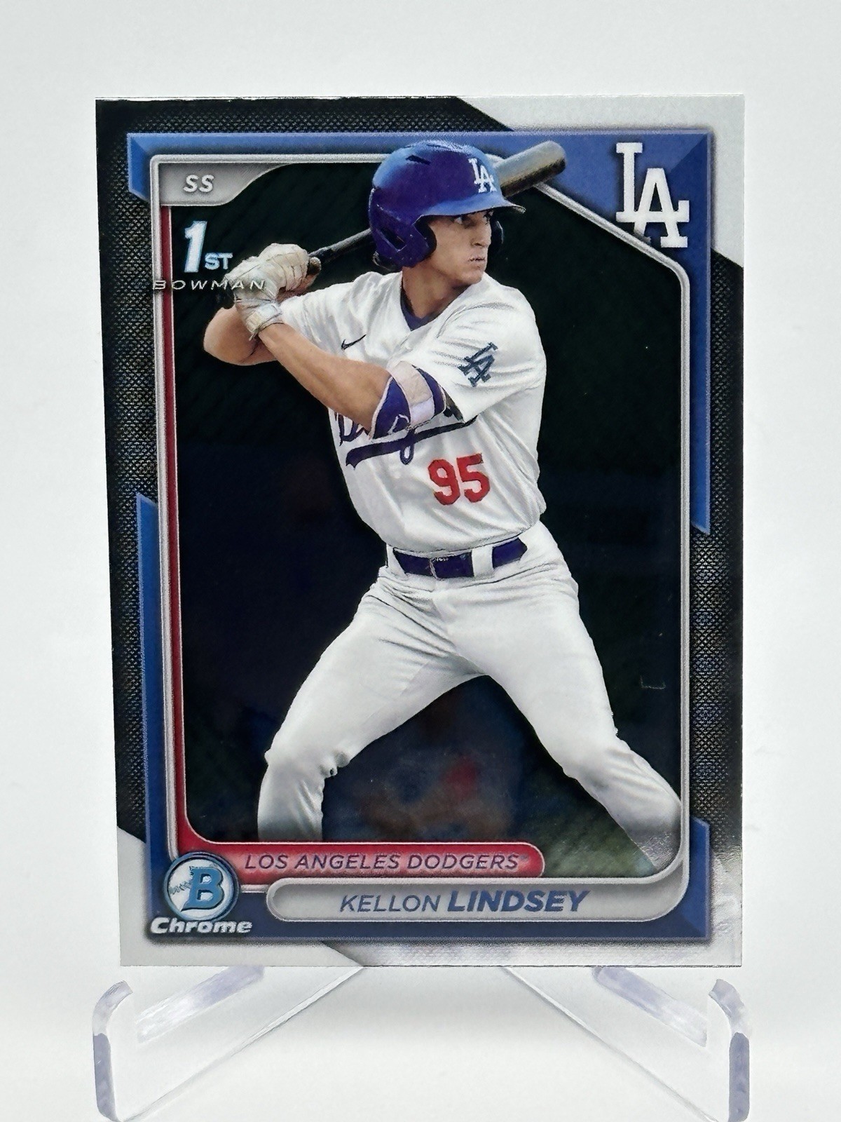2024 Bowman Draft Chrome Kellon Lindsey 1st #BDC-24 Los Angeles Dodgers