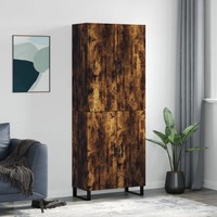 Highboard RäUchereiche 180 Cm Hoch 69,5 Cm Breit 34 Cm Tief Holzwerkstoff