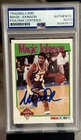 Magic Johnson Signed PSA Authentic Auto  1991-92 Hoops Los Angeles Lakers #321
