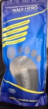 WALK-HERO High Arch Support Medical Orthotic Insoles Blue Men's 6.5 Women's 8.5