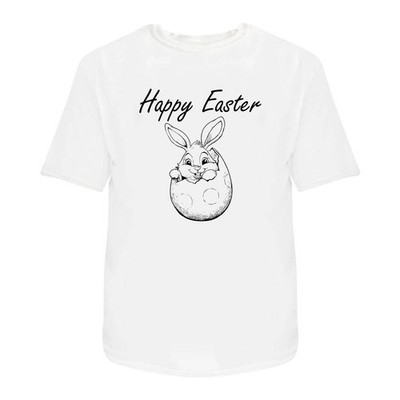 Unisex T-Shirt ''Frohe Ostern mit Hase'' - 100% Baumwolle (S-XXL) (TA062161)