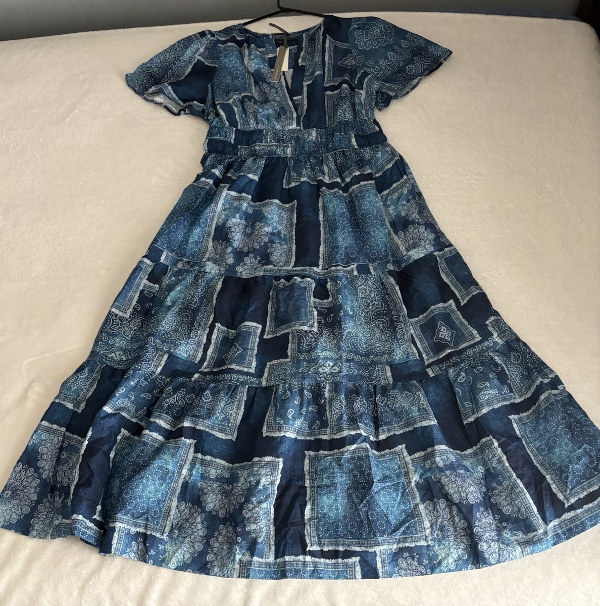 Anthropologie The Somerset Summer Maxi Dress 100% cotton Blue Sz Lg NWT |  eBay