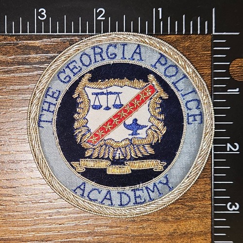 Vintage Georgia Police Academy Bullion Applique Hand Wired Patch