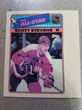 Scott Stevens Washington Capitals 1988-89 Topps All-Star Stickers WHITE STRIP