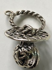 Silber Schmuck Anh&auml;nger Schnuller Handarbeit 800 Silber