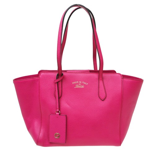 Gucci Pink Leather Swing  GG Tote Handbag 354408.520981 NQ08861